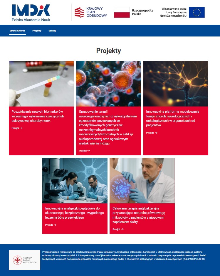 strona Projekty KPO screen